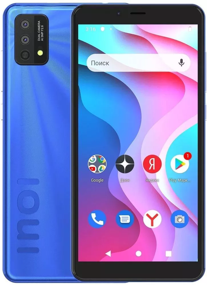 Смартфон Inoi A52 Lite 32GB (синий) - фото1 Смартфон Inoi A52 Lite 32GB (синий) - фото1